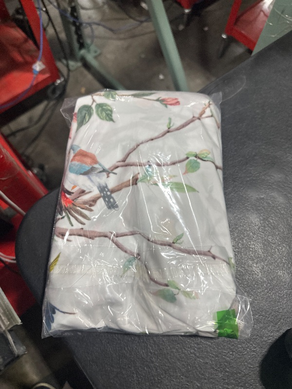 Photo 1 of Horaldaily Spring Summer Tablecloth 60x120 Inch Rectangular, Birds Branch Floral Table Cover for Party Picnic Dinner Decor