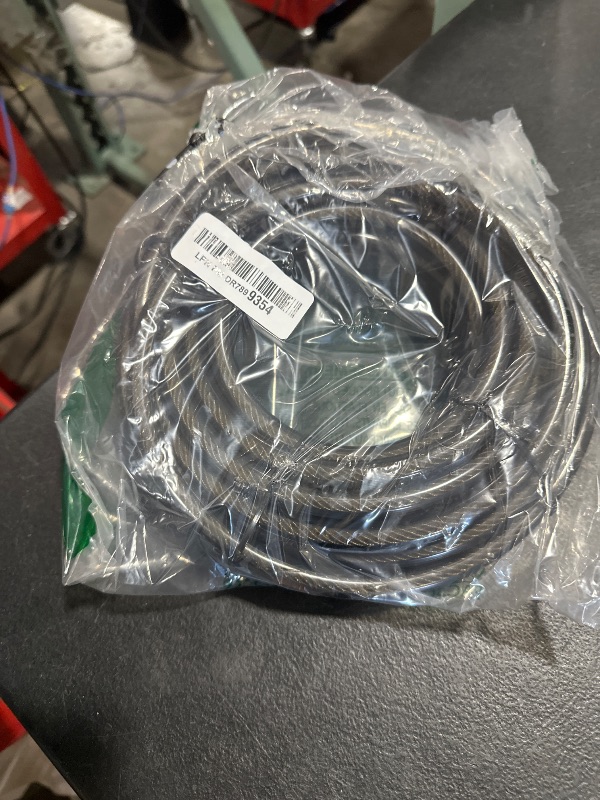 Photo 1 of Heavy Duty Security Cable, Commercial Security Cable with Loops, Locking Cable for Trailers,Patio Outdoor Equipment,Pad-locks,U-locks, Key Lock,or Disc-locks To Secure High-Value Equipment Safe(30 FT)