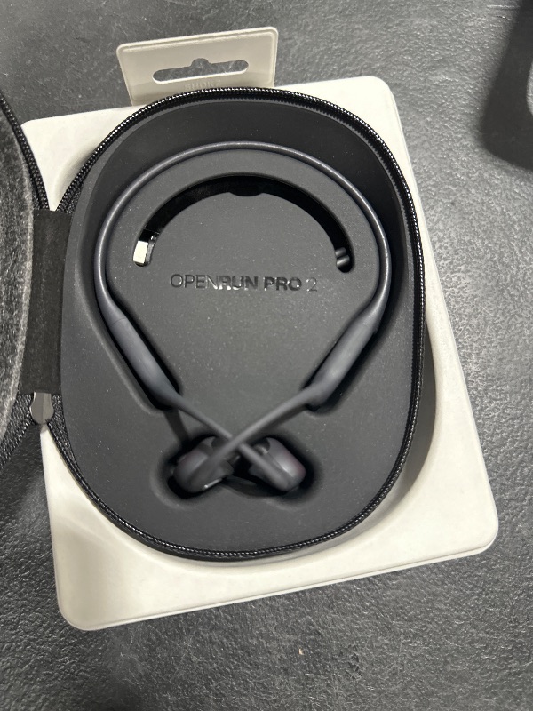 Photo 1 of SHOKZ New OpenRun Pro 2 - Open-Ear, Bone Conduction Sport Headphones - with Reflective Strip - Sweat Resistant, Workout Headphones - Secure, Wireless, Comfortable Fit-Deep Bass and Smart Mic App