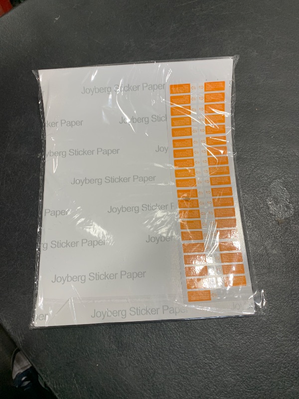 Photo 1 of Printable Sticker Paper for Inkjet Printer, 40 Sheets 8.5" x11'' Matte Sticker Printer Paper Full Sheet Labels for Laser/Inkjet Printers, Letter Size