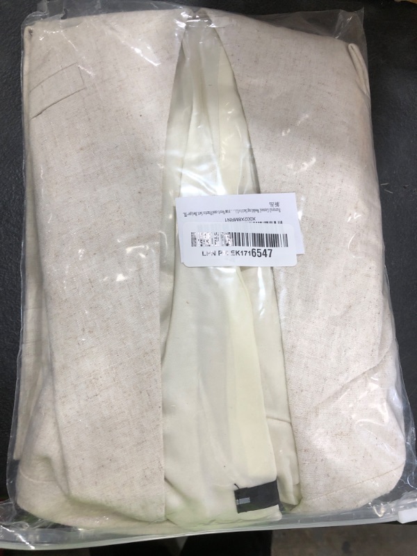 Photo 1 of Furuyal Men Suit Casual Wedding Suits Linen Suits for Men 2 Piece Suits Groomsmen Tuxedos Summer Beach Prom Vest and Pants Set Beige-XL