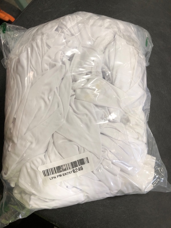 Photo 1 of 10x10ft Wrinkle Free White Backdrop Curtain for Parties Soft Fabric Drapes Wedding White Curtain Backdrop for Birthday Party Decorations Background for Photography 5x10ft, 2 Panels