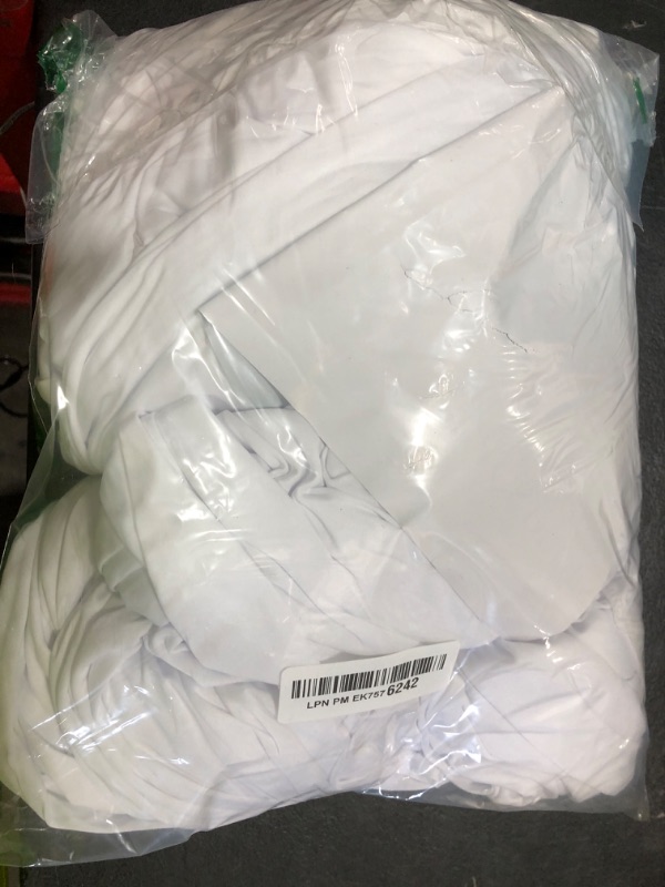 Photo 1 of 10x10ft Wrinkle Free White Backdrop Curtain for Parties Soft Fabric Drapes Wedding White Curtain Backdrop for Birthday Party Decorations Background for Photography 5x10ft, 2 Panels