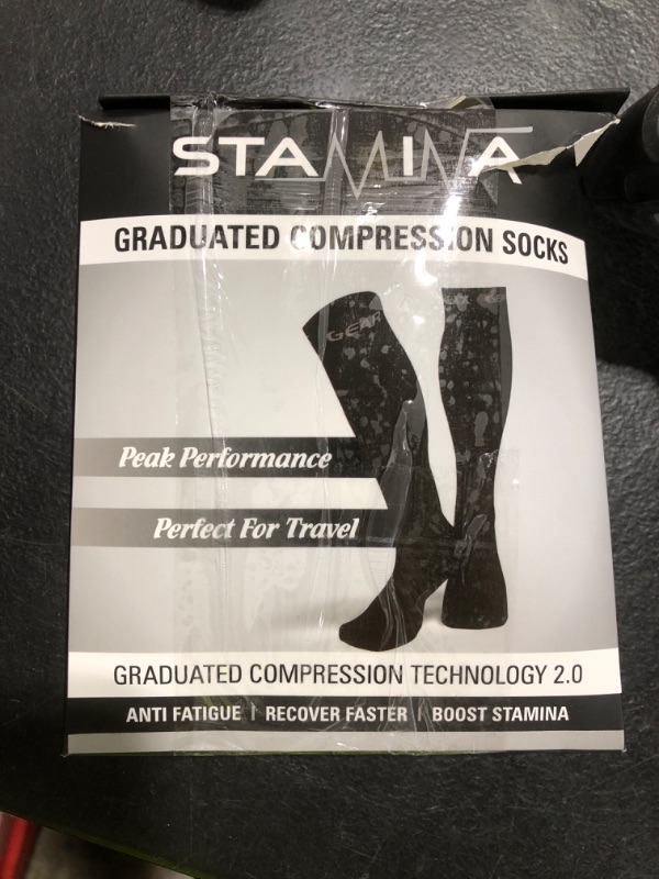 Photo 1 of Physix Gear Compression Socks - Best Men & Womens Compression Socks for Circulation, Running, Nurses, Athletic Use Sock Compression, Blood Pressure Socks, Calcetines de Compresion, All, Black, L/XL