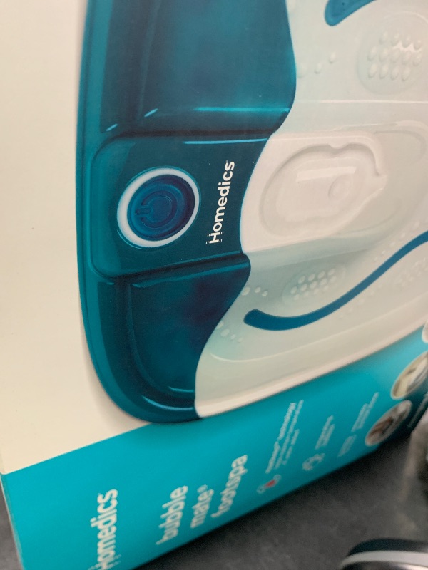 Photo 1 of Homedics Bubble Mate Foot Spa, Toe Touch Controlled Foot Bath with Invigorating Bubbles and Splash Proof, Raised Massage nodes and Removable Pumice Stone