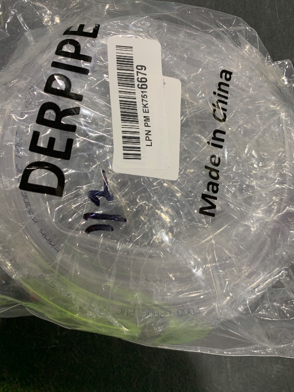Photo 1 of DERPIPE Clear Vinyl Tubing - 1/2" ID 5/8" OD PVC Tube Food Grade Flexible Plastic Pipe Hose for Homebrewing, Siphon Pump 3 Meters(10ft) Length