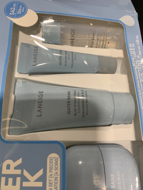 Photo 1 of LANEIGE Water Bank Hydration Set: Hyaluronic Acid, Barrier-Boosting Hydration, Full Sized, Travel Sized