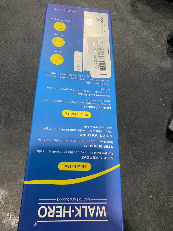 Photo 1 of Plantar Fasciitis Feet Insoles Arch Supports Orthotics Inserts Relieve Flat Feet, High Arch (Mens 8-8 1/2 | Womens 10-10 1/2)