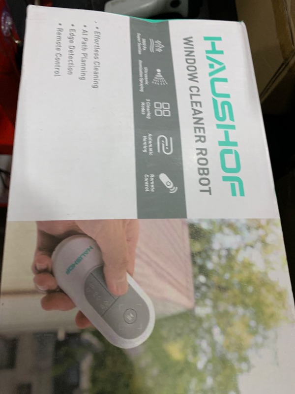 Photo 1 of HAUSHOF Robot Window Cleaner with 3800Pa Suction, Auto Water Spray, AI Path Planning & Edge Detection, Remote Control for High-Rise Window, Glass Door