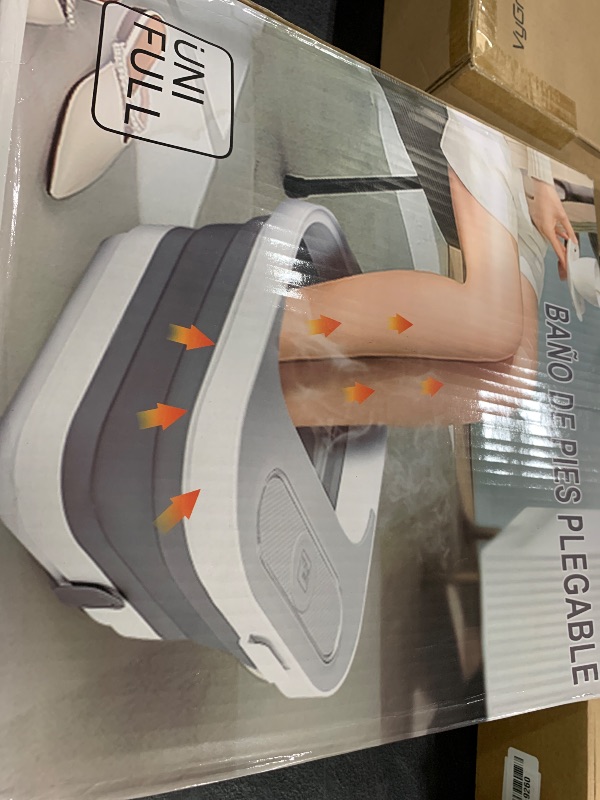 Photo 1 of UNIFULL Collapsible Foot Spa Bath with Heat and Massage Rollers, Bubble, Foot Pedicure Kit, Temperature Control, Red Light, Pedicure Foot Spa, Foot Bath