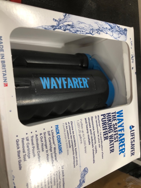 Photo 1 of LifeSaver Wayfarer Water Purifier – Compact Military Grade Water Purification System up to 5,000L – Perfect for Camping, Hiking, Backpacking, Survival and Emergency Preparedness