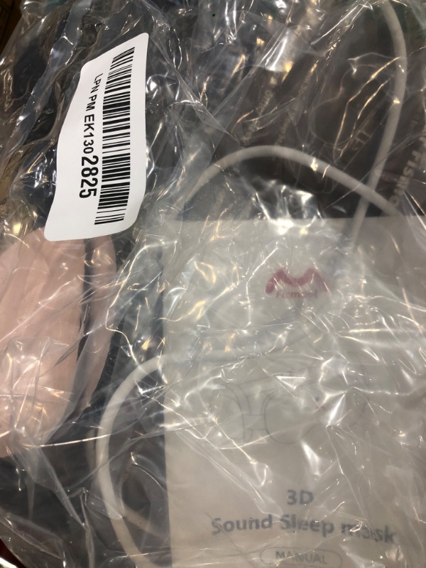 Photo 1 of 3D Contoured Sleep Mask with Bluetooth Headphones, White Noise Creates Perfect Sleeping, Ultra-Thin Stereo Loudspeaker for Side Lying Without Pressing Ears,100% Light Blocking(Pink)