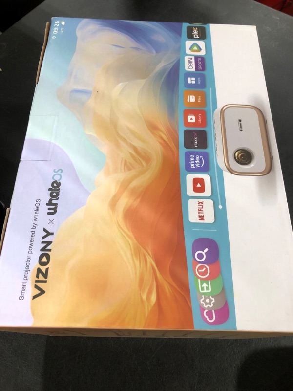 Photo 1 of VIZONY E1 Pro Netflix-Certified Smart Projector, 550 ANSI Lumens, WiFi Bluetooth, Auto Focus & Keystone, Native 1080P & 4K Support, Full-Sealed Optical Engine, Portable Home Theater for Indoor/Outdoor