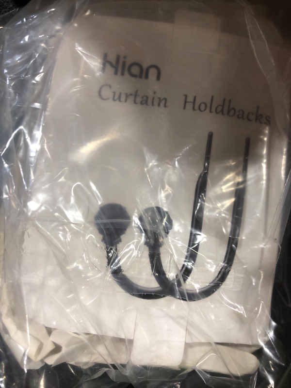 Photo 1 of Hion Curtain Holdbacks Gold 2pcs, Curtain Tiebacks Wall Mounted Curtain Hooks Holders for Drapes