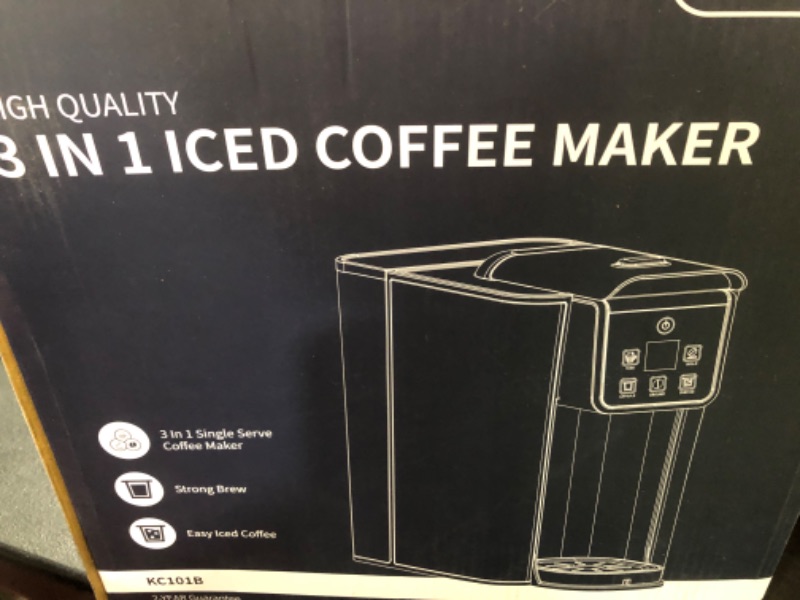 Photo 1 of SHARDOR Single Serve Coffee Maker, Hot and Iced Coffee Machine for K Cup Pods & Ground Coffee, 6 to 14 oz Brew Sizes, with 50 oz Removable Water Tank, Bold Brew Setting, Stainless Steel, Red