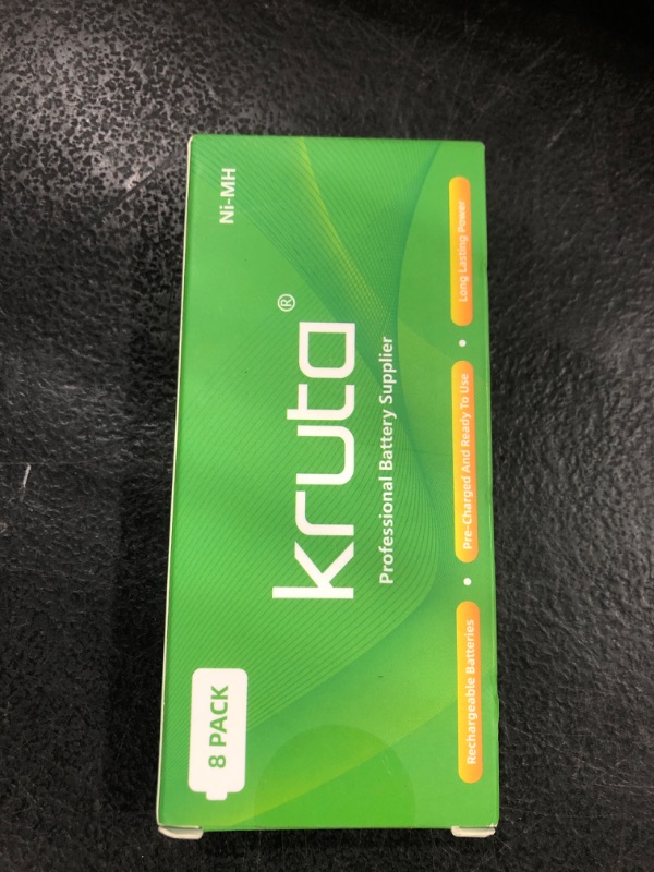 Photo 1 of Kruta Ni-MH AA Rechargeable Batteries, Double A 1600mAh High Capacity 1.2V Pre-Charged for Garden Landscaping Outdoor Solar Lights, String Lights, Pathway Lights (AA-1600mAh-8 Pack)