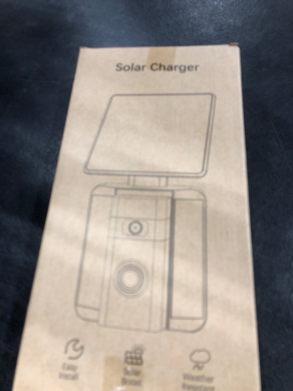 Photo 1 of QIBOX Solar Charger Compatible with Ring Video Doorbell (2020 Release), 2.9W Waterproof Continuously Solar Panel, Only for Micro USB Port Adjustable Panel