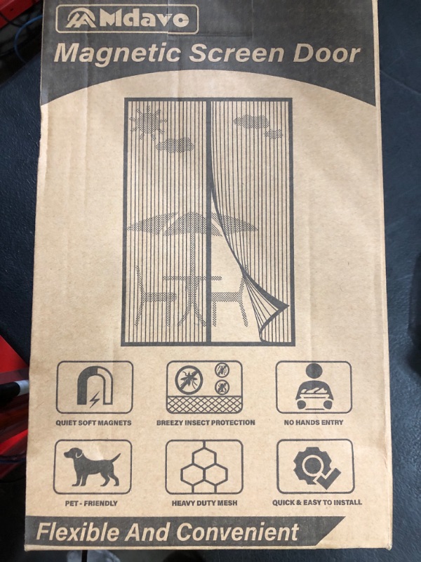 Photo 1 of Magnetic Screen Door, Fit Door Size 48 x 80 Inches, Screen Doors with Magnets, Pet & Kid Friendly?Works with Front Doors, Sliding Doors ?Black