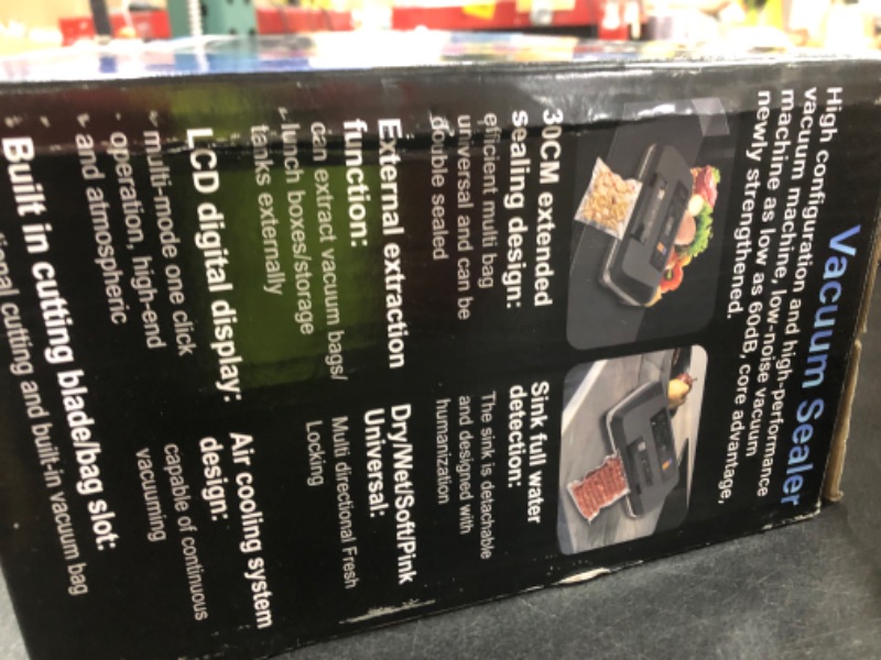 Photo 1 of 95kpa Vacuum Sealer Machine,Commercial Fully Automatic Food Sealer,10-in-1 Functions & Powerful Sealing System with Double Heat Seal,Easy-Lock Handle,Built-in Cutter,1 Bag Rolls and 10 Pre-cut Bags