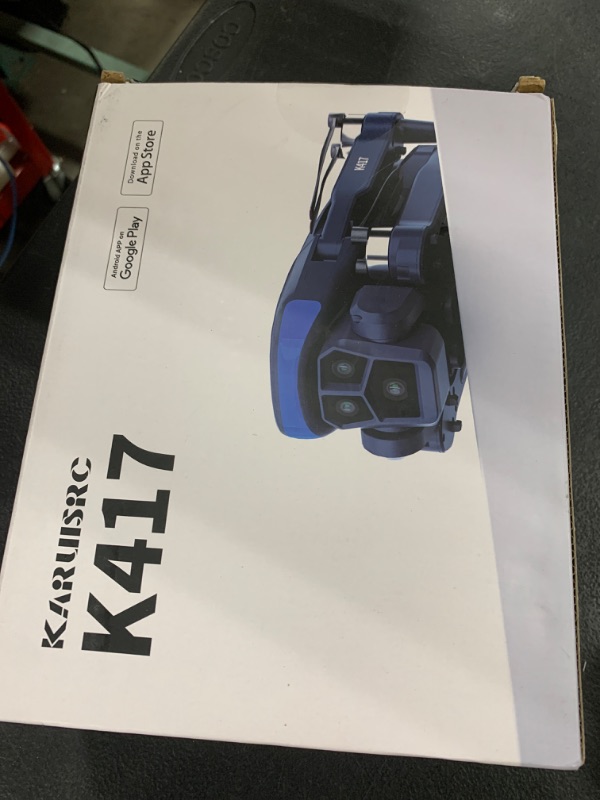 Photo 1 of K417 Drone with 2 Cameras 1080P HD 90°Electric Adjustable FPV Drone Transmission,Blue LED Light Foldable Lightweight Remote Control Optical Flow Positioning Altitude Hold 3D Flip,for Adults Beginner