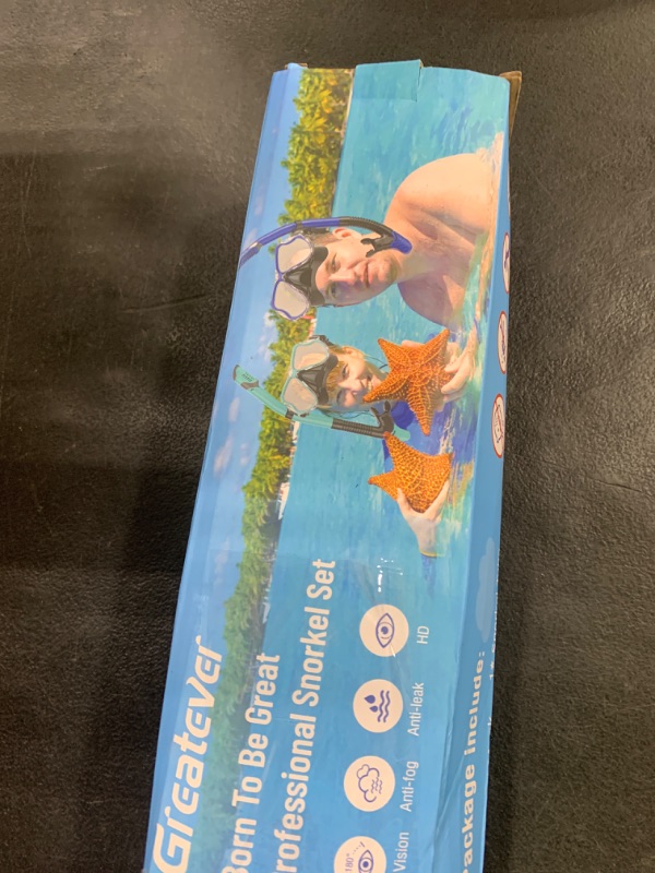 Photo 1 of Greatever Dry Snorkel Set,Panoramic Wide View,Anti-Fog Scuba Diving Mask,Professional Snorkeling Gear for Adults