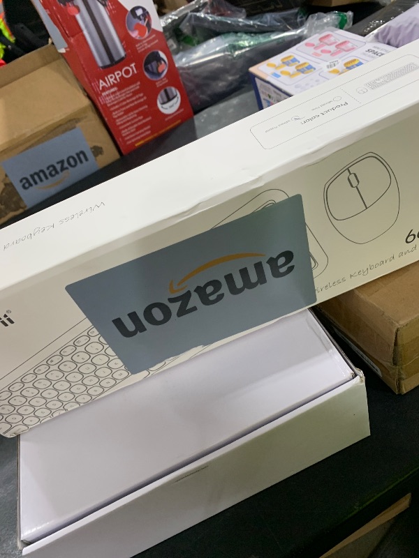 Photo 1 of Wireless Keyboard and Mouse Combo, Mofii 110 Round Keys with OTG Adapter Full Size Cute Colorful Rabbit Cute Design Wireless Typewriter for MacBook Windows Laptop Tablet Lilac