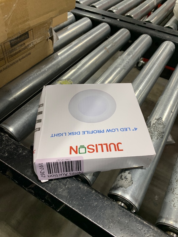 Photo 1 of JULLISON 4 Inch LED Low Profile Recessed & Surface Mount Disk Light, Round, 10W, >600 Lumens, 3000K Warm White, CRI80, DOB Design, Dimmable, cETLus Listed, 1 Pack(White)