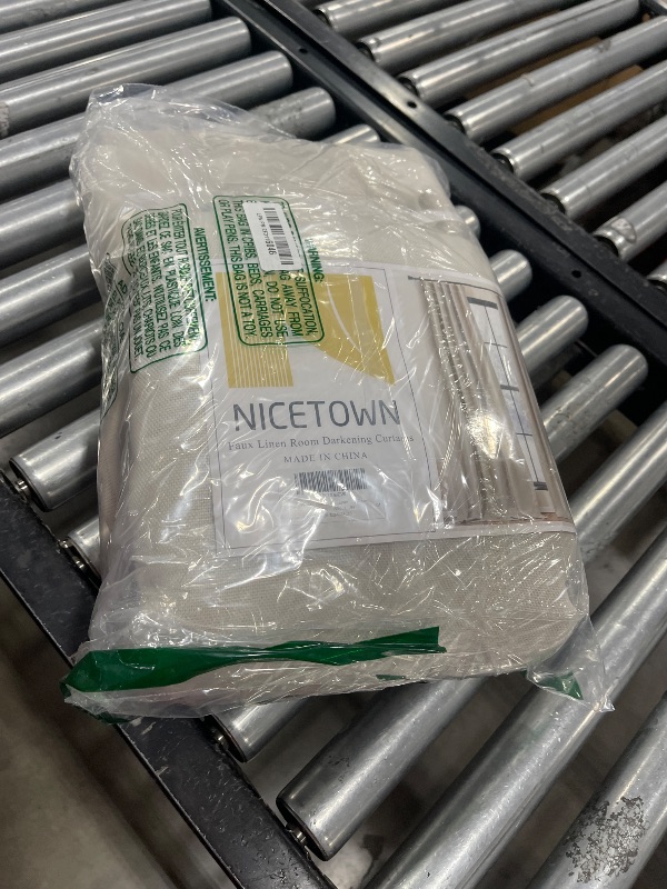 Photo 1 of NICETOWN Thick Faux Linen 100% Blackout Curtains for Bedroom 2 Panels, Pinch Pleated Room Darkening Thermal Curtains & Drapes Soundproof Window Treatments for Living Room, Natural, W50 x L84