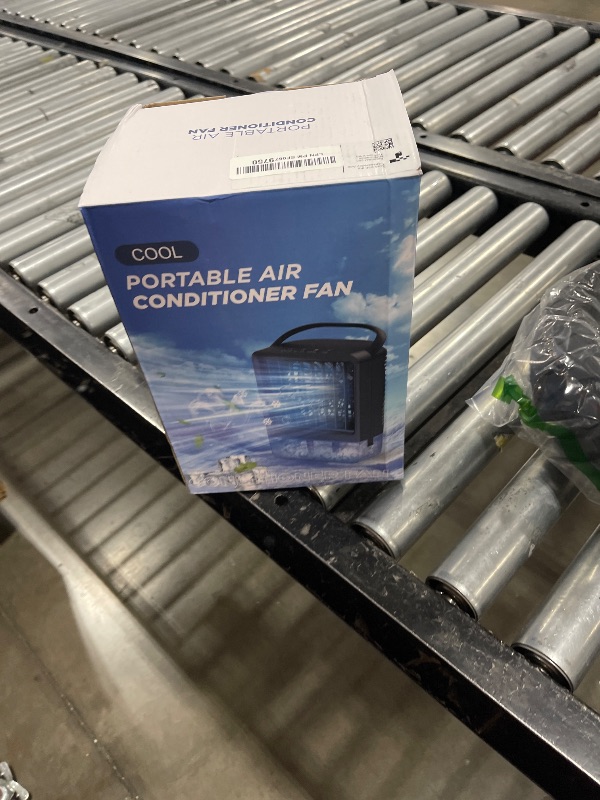 Photo 1 of Portable Air Conditioners Ice Fan That Blow Cold Air USB Mini Air Conditioners 3 Wind Speed & 7 Colorful LED Light Cool Mist &Timer Evaporative Air Cooler Personal AC (white)