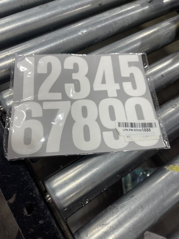 Photo 1 of 6 Sheets Mailbox Numbers Stickers, 3 inch Self Adhesive Vinyl Waterproof Letter Stickers, Large Decals House numbers for Signs Cars Doors Business Address number, Classroom Decor, Door