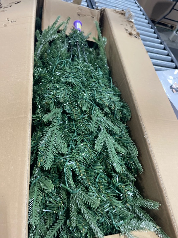 Photo 1 of YITAHOME Pre-Lit Aspen Fir Artificial Christmas Tree, 6.5ft Layered Christmas Tree with Crystal Decorations, Noble Holiday Decor with 900 PE & PVC Mixed Branch Tips, 500 Lights, Green