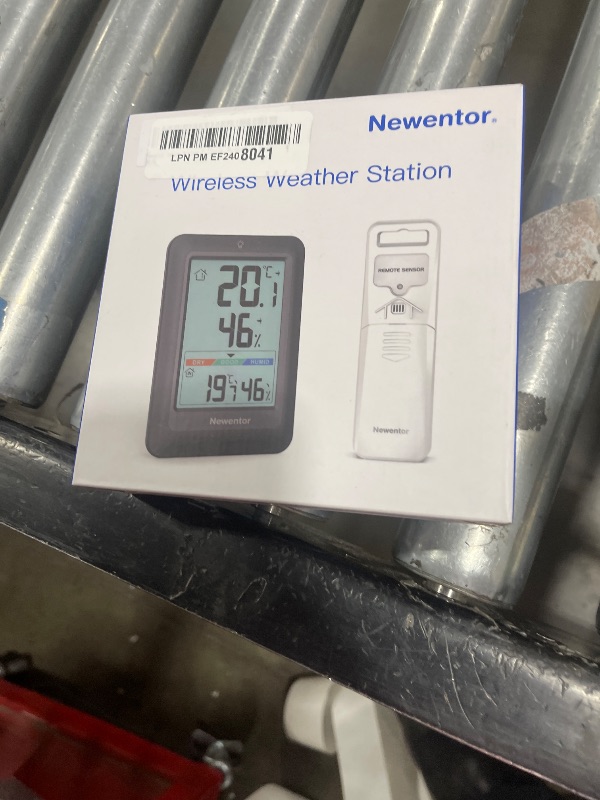 Photo 1 of Newentor Indoor Outdoor Thermometer Wireless, Remote Temperature Monitor Hygrometer, Outside Inside Thermometers with Comfort Indicator, 4 Inch Screen, 328ft Range for Home Patio, White with 1 Sensor