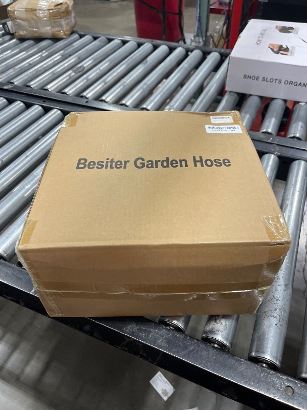 Photo 1 of Besiter Heavy Duty Garden Hose 5/8" 100FT: Flexible Rubber Water Hose with 10 Function Sprayer - Leakproof Hose Male to Female Fittings - Durable Hose for Yard, Lawn, Car Wash, Outdoor, Watering