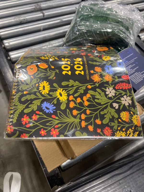 Photo 1 of 2025 Calendar, Cabbrix Wall Calendar 2025, Desk Calendar from July 2025 - June 2026, 15" x 12", Twin-Wire Binding, Hanging Hook, Floral Design (Flower)