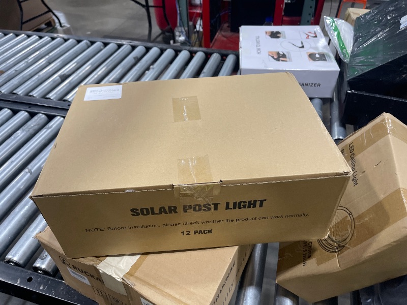Photo 1 of JOFIOS Post Cap Lights Outdoor 12pack, Black Deck Fence Post Lights Solar Powered with 16LEDS 2 Lighting Modes, 4x4/5x5/6x6 Waterproof Fence Post Solar Lights for Garden Patio Porch Backyard