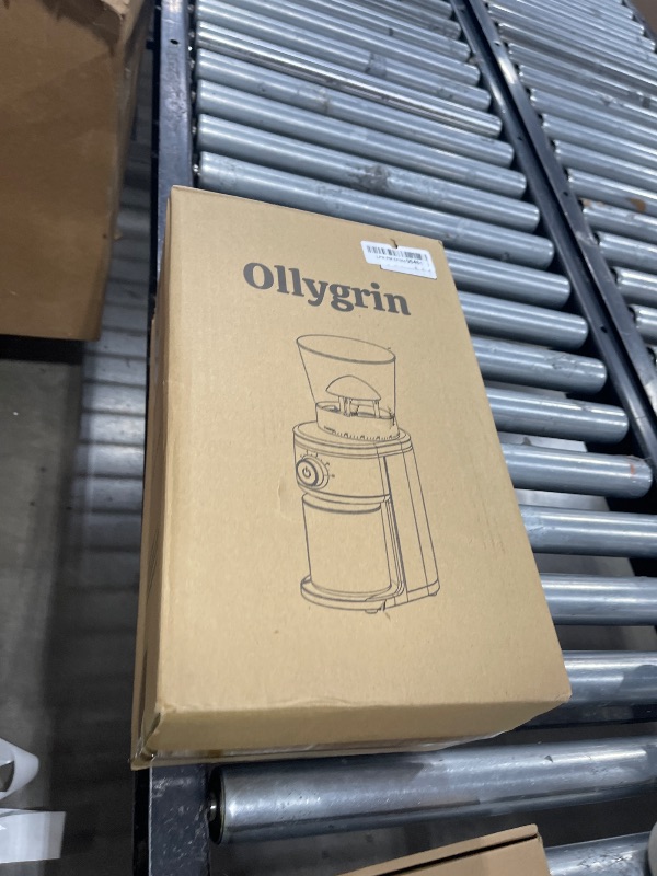 Photo 1 of Ollygrin Burr Coffee Grinder, Electric Conical Coffee Bean Grinder With 30 Adjustable Grind Settings For 2-12 Cups, Sliver & Black