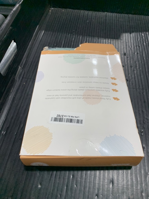 Photo 1 of Crib Sheets 4 Pack for Baby Boys & Girls, Neutral Crib Sheet Fitted 52'' x 28'' for Standard Crib & Toddler Mattress, Ultra Soft Material Baby Sheet, Aqua Leaf