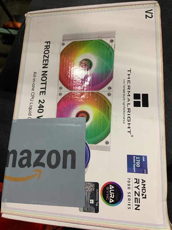 Photo 1 of Thermalright Frozen Notte 240 White ARGB V2 Water Cooling CPU Cooler,240 White CPU Cooler Specifications, Double PWM Fans,S-FDB Bearings, Suitable for AMD/AM4 AM5, Intel LGA 1700/1150/1151/1200/2011