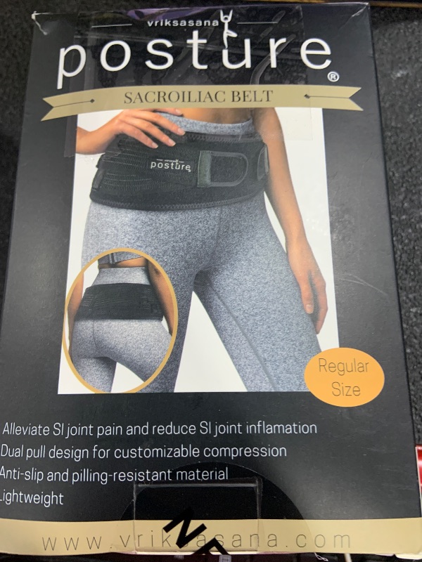 Photo 1 of Sacroiliac Hip Belt for Women and Men That Alleviates Sciatic, Pelvic, Lower Back, Leg and Sacral Nerve Pain Caused by Si Joint Dysfunction| Trochanter Brace (Regular, Black)