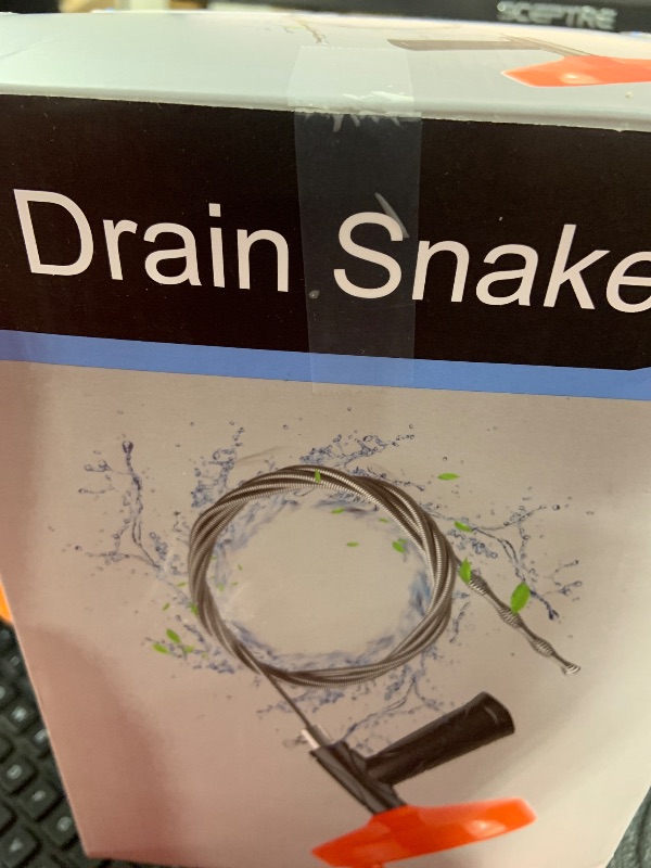 Photo 1 of 33 Feet Drain Snake Auger, Plumbing Snake Drain Hair Clog Removal Tool, Heavy Duty Toilet Snake Auger, Sink Unclogger Drain Cleaner Tool for Bathroom Kitchen Tub Shower Drain Clog Remover with Gloves