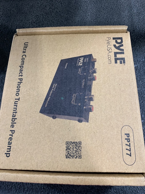 Photo 1 of Pyle Mini Phono Turntable Preamp - Stereo Preamplifier with RCA Input/Output - Low Noise - Powered by 12V DC Adapter - Ideal for Vinyl & Phonographs - PP777