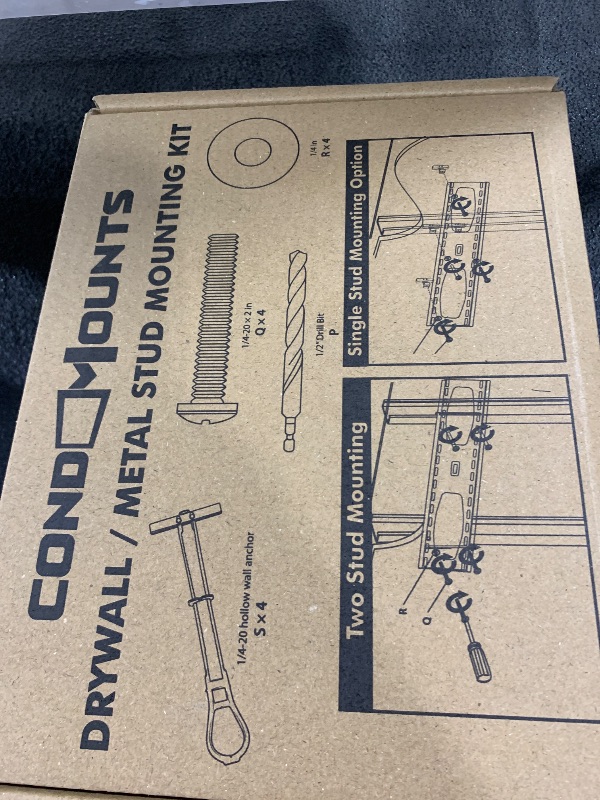 Photo 1 of CondoMounts MSK9010 Steel Stud TV Mounting Kit | Wall Mount VESA Mount Screws, Anchors & Titanium Drill Bit | Heavy Duty TV Mounting Hardware Kit Supports 200lbs