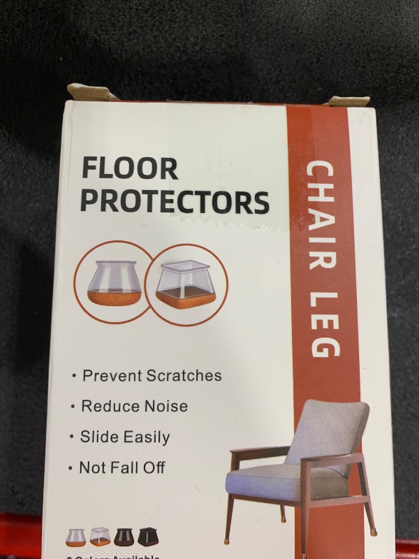Photo 1 of OCONDA 20 Pcs Chair Leg Floor Protectors for Hardwood Floors, Clear Rubber Furniture Sliders with Felt, Silicone Furniture Leg Caps Covers, Fit Round Diameter (0.8''-1.2'')