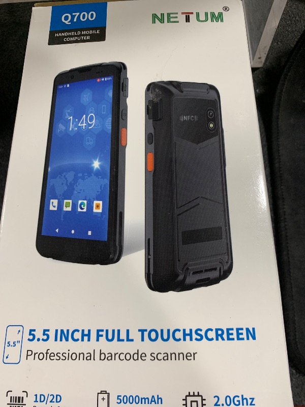 Photo 1 of NETUM Android 11 Handheld Barcode Scanner Mobile Computer, Q700 Portable PDA 1D 2D Bar Code Reader Wi-Fi & 4G LTE, 5.5 inch Full Touchscreen for Retail, Warehouse, Logistics & Assets Management
