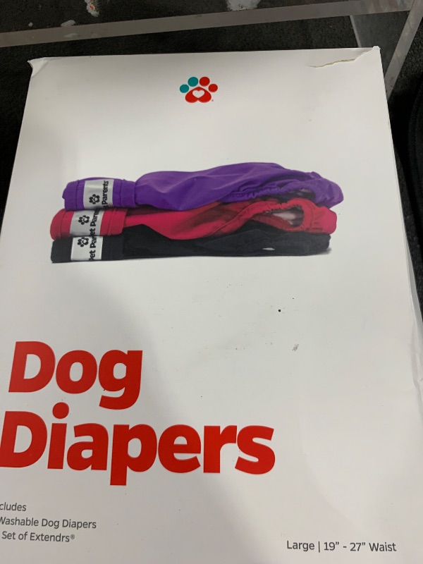 Photo 1 of Pet Parents® Washable Dog Diapers (3pack) + Extendrs® of Durable Doggie Diapers, Premium Dog Diapers Female (Large, Princess)