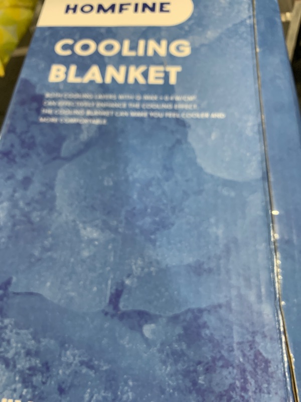 Photo 1 of HOMFINE Cooling Blankets for Hot Sleepers - Summer Blanket Thin Lightweight Breathable Soft Double Side Enhanced Cooling for Bed Couch Sofa, Keep Cool for Night Sweats (Grey, 90 x 90 inches)