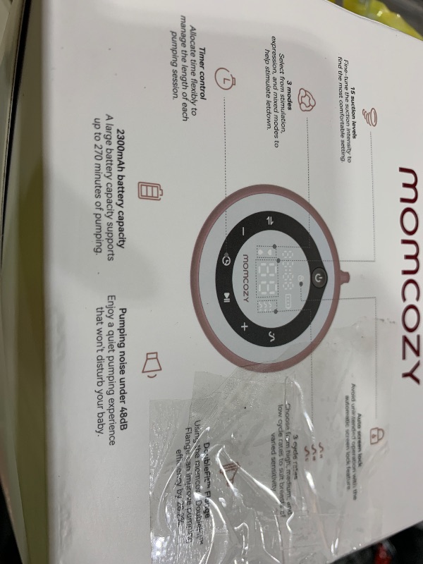 Photo 1 of Momcozy Breast Pump V1 Pro Hospital-Grade, Hands-Free & Portable Wearable Pump, Upgraded Electric Pump with 3 Fine-Tuned Rhythms|15 Levels, Come with Leak-Proof DoubleFit Flange, Cozy Red.