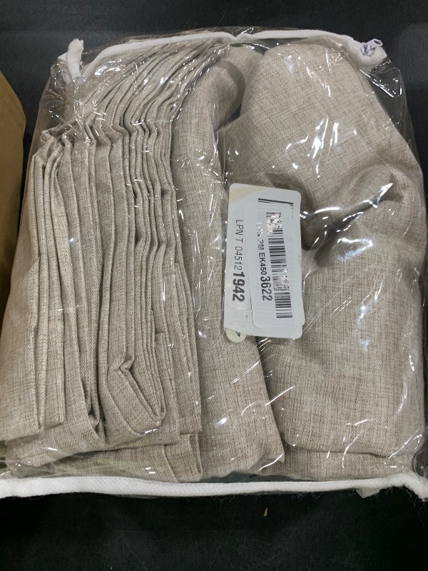 Photo 1 of 100% Blackout Curtains 84 Inch Length 2 Panels Set Farmhouse Style for Bedroom Windows/Living Room Thermal Insulated Neutral Boho Drapes Linen Blend Natural Ivory 7ft Long Hook Belt Pleated/Back Tab