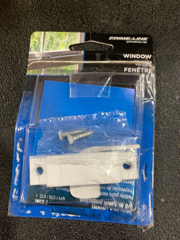 Photo 1 of Prime-Line F 2590 Sash Lock for Vertical and Horizontal Sliding Windows – Replace Broken Sash Locks for Additional Home Security, 2-1/4” Mounting Hole Centers, White Diecast (Single Pack)