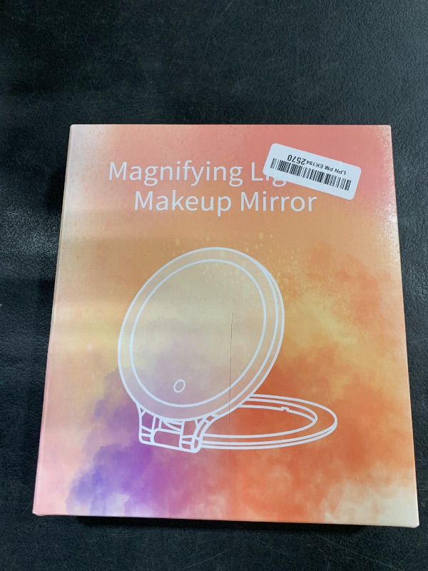 Photo 1 of FASCINATE Magnifying Mirror 10X 1X Double Sided Magnification Makeup Vanity Mirror Rechargeable Lighted Mirror with 3 Color Setting Adjustable Rotation LED Vanity Desk Mirror